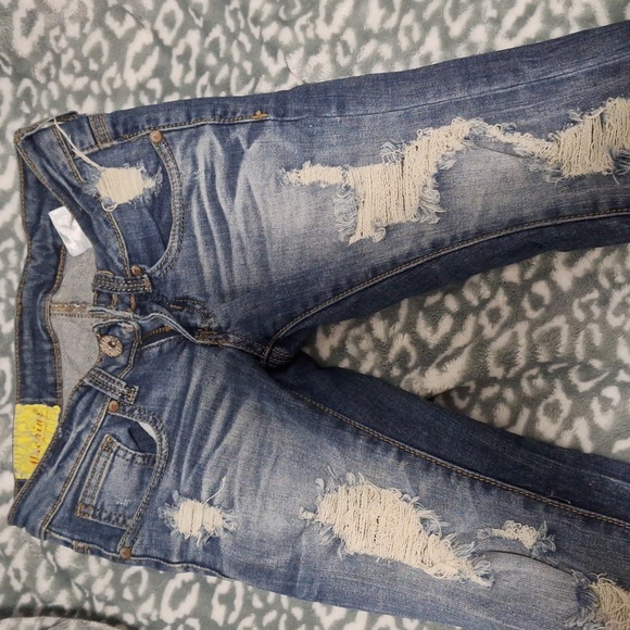 Machine Ripped Skinny Jeans - Picture 2 of 4